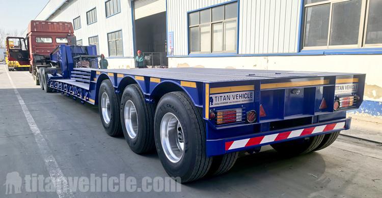 3 Axle 100 Ton Detachable Gooseneck Trailer will be sent to Jamaica by Container